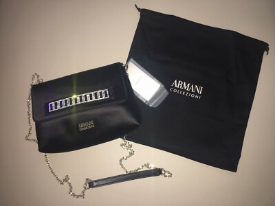 [NEW]: Handbag Armani Collezioni black silver ARB51H005 Q110ONE000