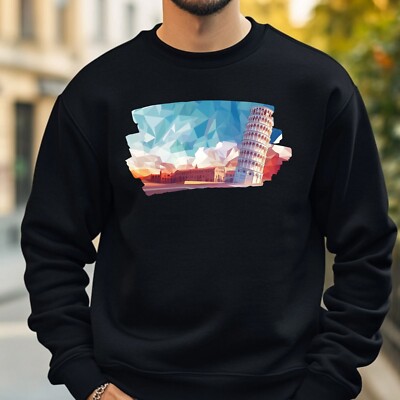 Pisa Turm Polygonal Sweatshirt Kuschelig und Perfekt für jeden Anlass S bis4XL