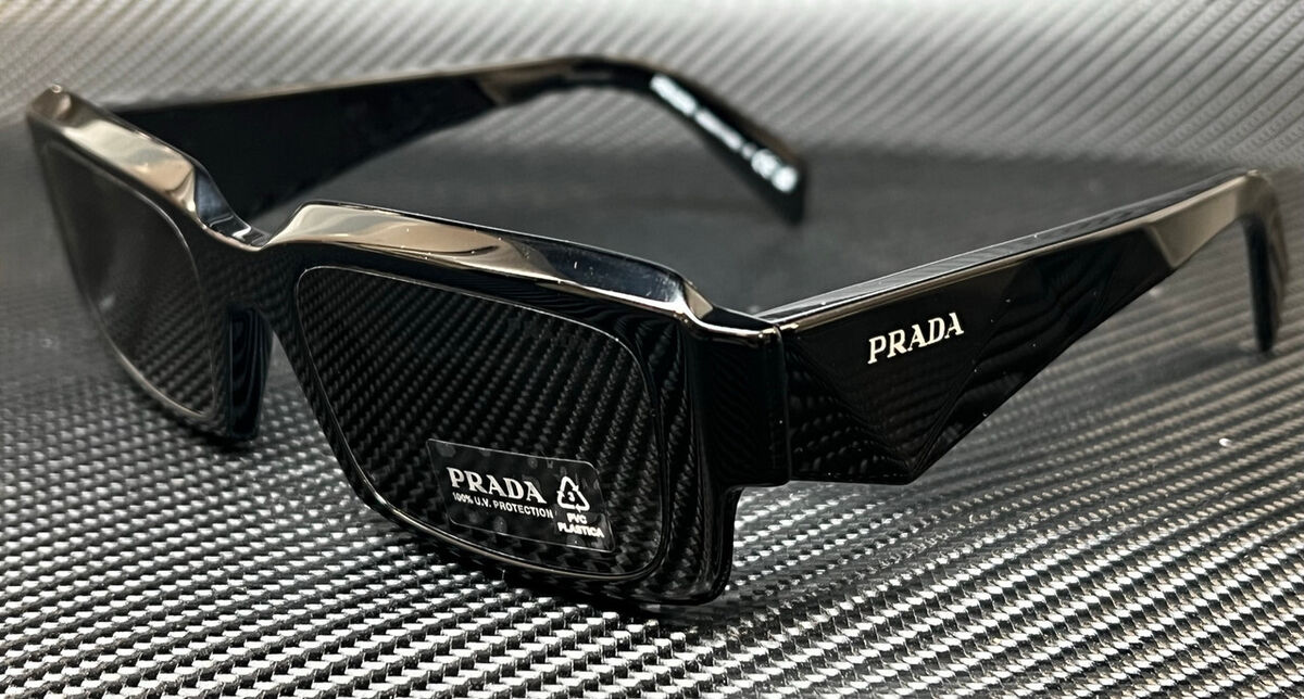 PRADA PR 27ZS 16K08Z Black Dark Grey Men's 54 mm Sunglasses PRADA PR 27ZS 16K08Z Black Dark Grey Men's 54 mm Sunglasses