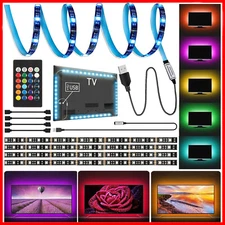 5V USB LED Strip Lights TV Back Light 5050 RGB Color Changing with 24Key Remote