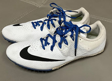 NIKE Rival S 8 SPRINT RACING MEN  S 806554 100 WHITE  BLUE SPIKES SHOES SIZE 10