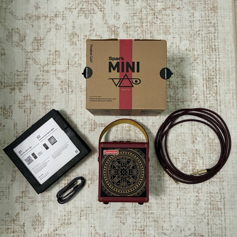 Positive Grid Spark Mini Vai Signature Limited Edition Guitar Combo Amp Burgundy