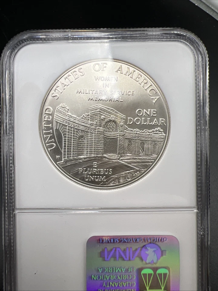 1994 W Womens Veterans Commemorative Silver Dollar Coin NGC MS69 Gem BU UNC #087 - Image 3 of 4