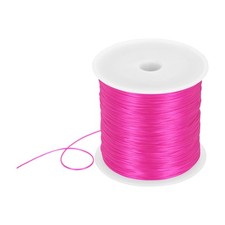 Elastic String for Bracelets, 0.8mm Stretch Bead Cord Rose Red, 120m