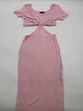 SHEIN Drees Shirt Crop Top Women XS Pink Solid Open Leg …#22591