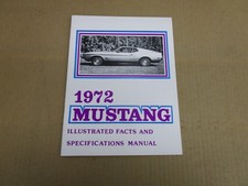 1972 Ford Mustang Illustrated Facts and Features manual book brochure