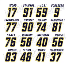 Nashville Predators STICKER DECAL 2025-26 Josi Forsberg Stamkos Skjei O'Reilly
