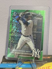 2025 Bowman Richard Matic GREEN Shimmer refractor /99 ; Bowman 1st Yankees