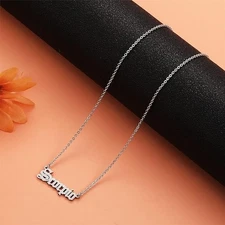 Stainless Steel Scorpio Old English Zodiac Horoscope Pendant w/ 18" Chain