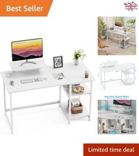 Versatile Study Desk with Ergonomic Monitor Stand for Small Spaces - 100x50 cm