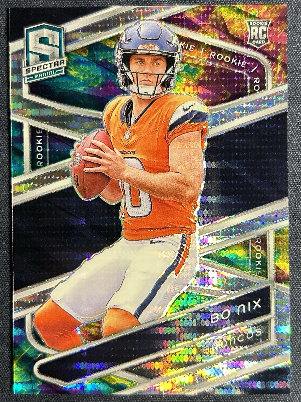 Bo Nix 2024 Panini Spectra Celestial Prizm /99 Denver Broncos #114 Rookie RC