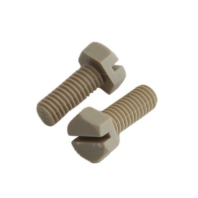 PEEK Plastic Hexagon Bolts With Slot On Head M3 M4 M5 M6 M8 M10 M12 M14 M16