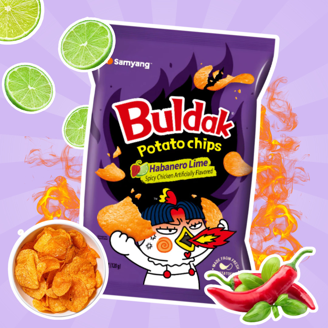 Samyang Buldak Potato Chips Habanero Lime – Scharfe Habanero-Limetten-Chips | 55