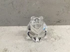 Steuben Crystal Sitting Bear Art Glass Hand Cooler Paperweight Collectible