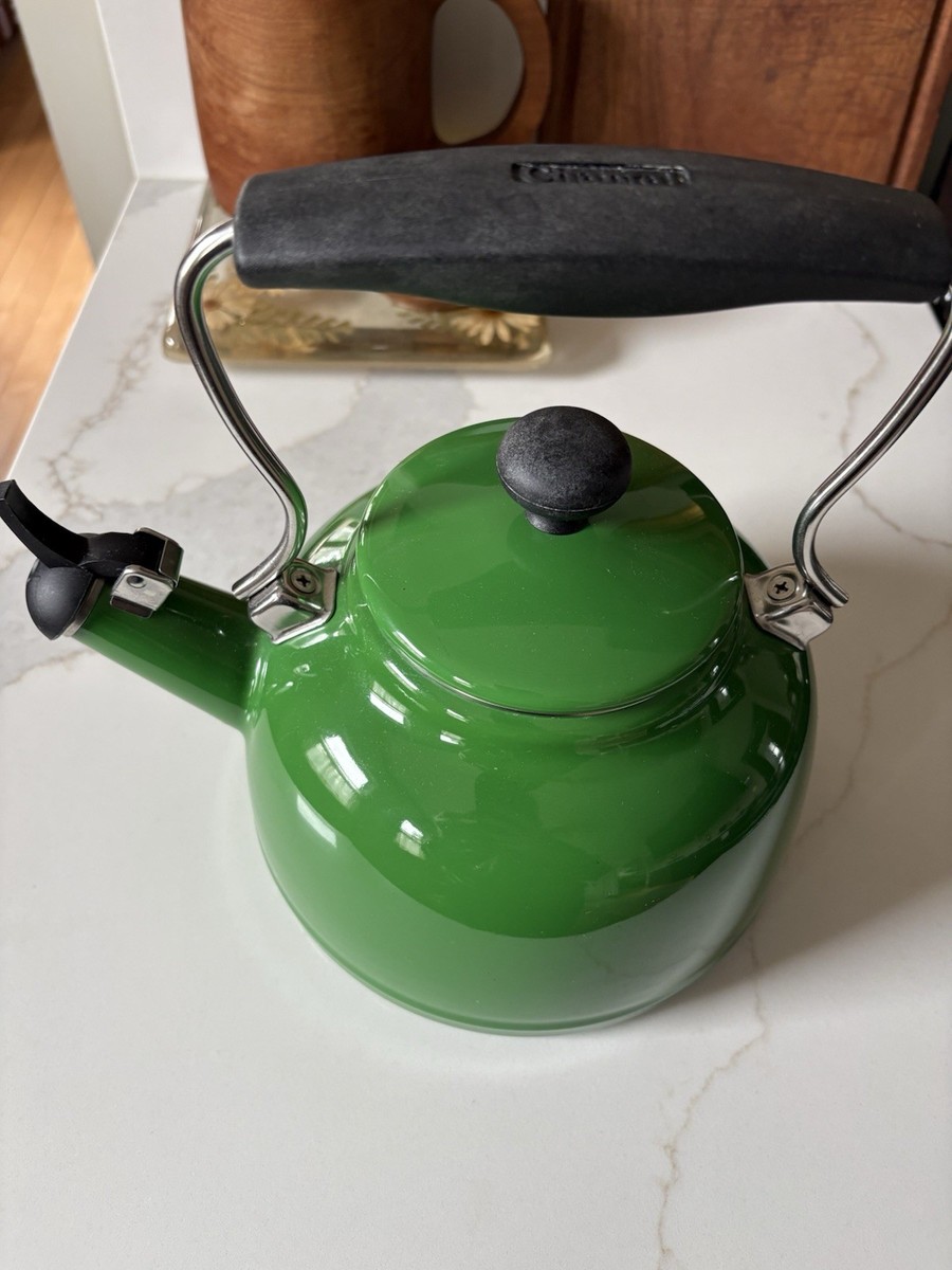 Chantal 1.7 qt Enamel-on-Steel Vintage Tea Pot Kettle GREEN