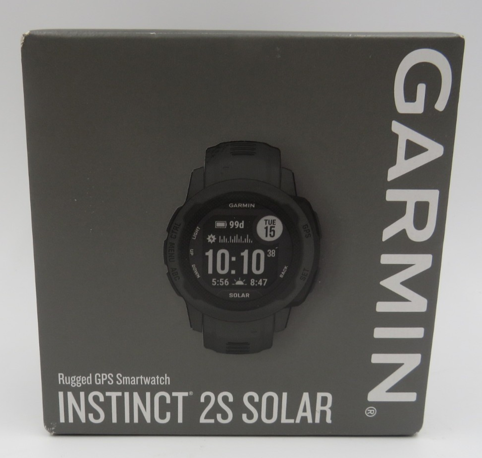 Garmin Instinct 2S Solar Rugged GPS Smartwatch with Heart Rate Monitor in Graphite - Brand New-image