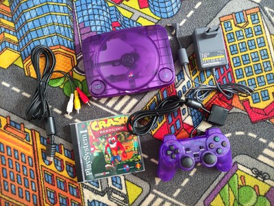 Sony Playstation 1 ps one transparent purple edition region free