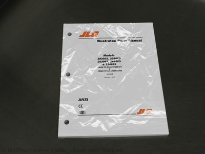 JLG 1930ES, 2030ES, 2630ES, 2646ES,3246ES Scissor Lift Parts Manual Catalog Book