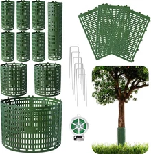 18pcs Tree Trunk Protector,Tree Guards Trunk Protector with Twist Ties,Resizable
