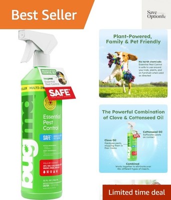 Versatile 32 oz BPA-Free Spray Bottle with Adjustable Nozzle for Essential Oils