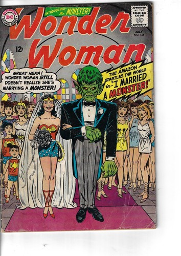 Wonder Woman 155 I Married A Monster G/VG 1965 Glossy