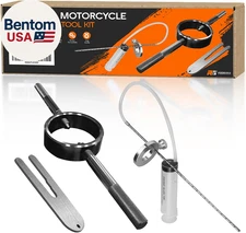 Universal Motorcycle Fork Service Tool Kit,（Fork Oil Level Tool,Fork Spring Comp