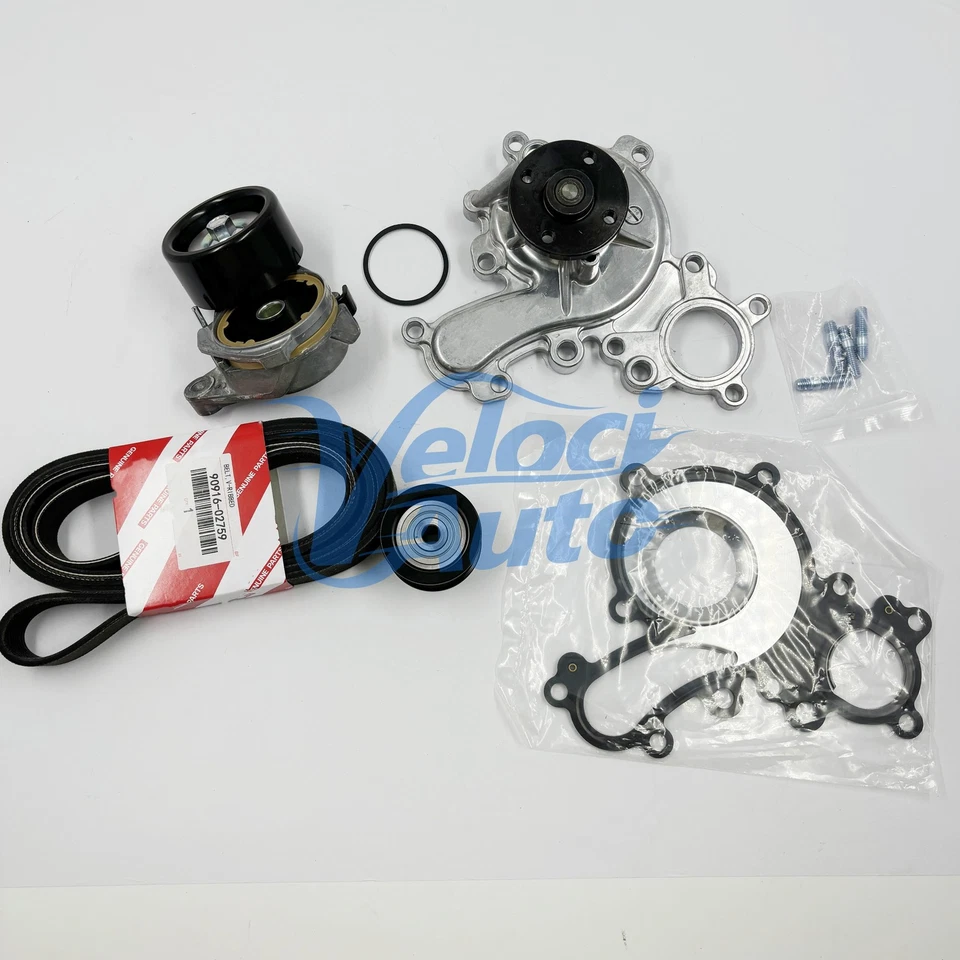 NEW OEM Drive Belt For Toyota Tundra 16620-0S012Tensioner Pulley Water Pump Kit - Image 2 of 3