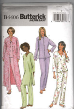 4406 BUTTERICK - Lounge: JACKET ROBE TOP PANTS - Sz XS/S/M