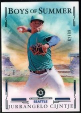 2025 Jurrangelo Cijntje Panini Boys Of Summer Blue /99 #17 Mariners