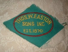 RARE VINTAGE THOMAS W. EASTON SONS INC. FOREST CITY ERECTORS EMBLEM PATCH ~ NOS