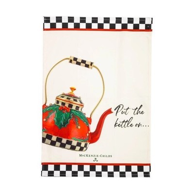 Brand New MacKenzie-Childs Put On The Kettle Dish Towel