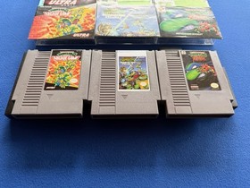 TMNT Tournament Fighters NES CIB + Teenage Mutant Ninja Turtles 2 3 NINTENDO LOT