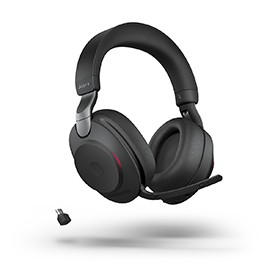 Jabra Evolve2 85 Wireless PC Headset – Noise Cancelling UC Certified Stereo Headphones With Long-Lasting Battery – USB-C Bluetooth Adapter – Black - Image 12