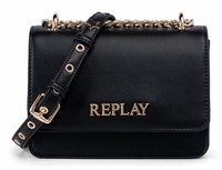 Replay Crossbody Bag UmhäNgetasche Schultertasche Tasche Black + Gold Schwarz