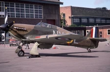 Kodachrome Slide LF363 Hawker Hurricane MkIIC RAF BBMF Cranfield 1988 (B14)