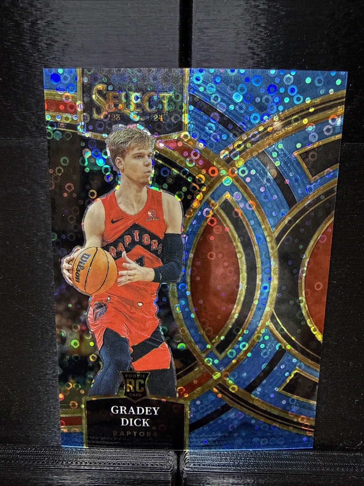 2023-24 Panini Select Premier Level Gradey Dick #126 Light Blue Disco Prizm /99