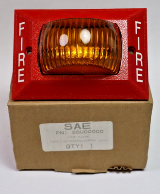 Space Age Electronics V33 Fire Alarm Light Amber V33-BL-SFXA-TJ24D