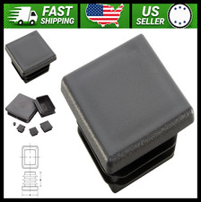 Caplugs Black Plastic Square Tube Plugs 3/4 in OD, 10-14 Gauge, 100 Pack