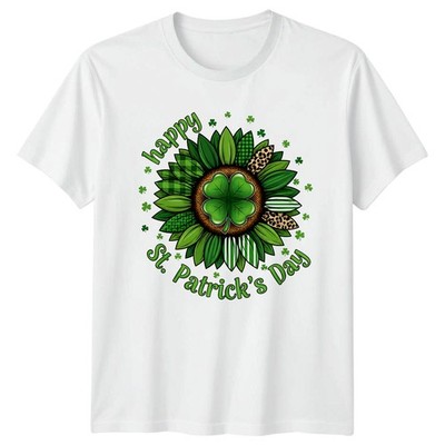 Happy St Patricks Day Damen T-Shirt Kleeblatt Sonnenblume Urlaub