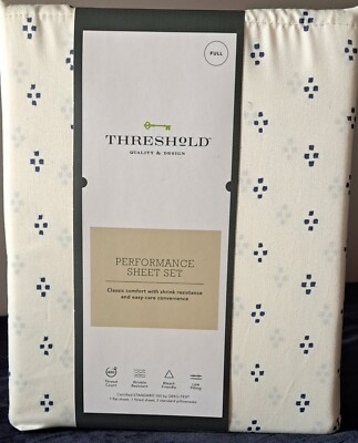 FULL SIZE SHEET SET 400 Thread Count Printed Performance 100