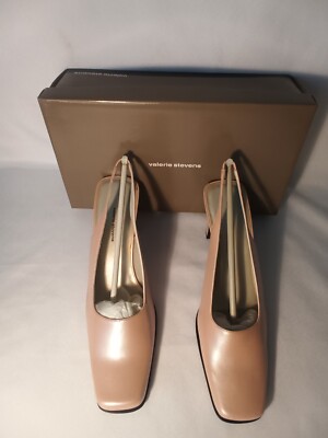Valerie Stevens Pearlized Blush Sling back Shoes Size 8.5M With A 3'' Heel