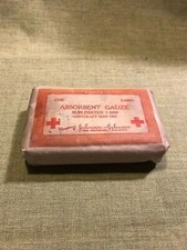 WWI US Army Shell wound Dressing First Aid Medical Aid man Absorbent Gauze