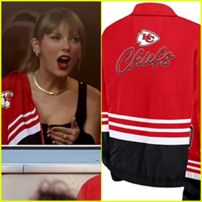 Women's XS Red Kansas City Chiefs Windbreaker Full-Zip Jacket **TAYLOR SWIFT**