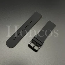 20 22 MM BLK/ORG Silicone Rubber Watch Band Strap Fits for Shinola Quick Release