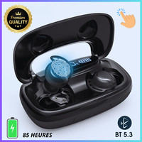 Bluetooth 5.3 Earphones Autonomy Waterproof IPX7 Touch SPORT Support