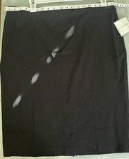 Sag Harbor Skirt Size 16 Black Stretch Pull On NWT Mid Knee Length Women s