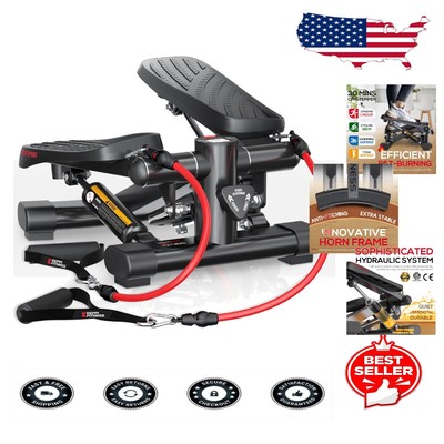 Durable Stepper for Home Use - 350LB Weight Limit with Resistance Bands Included