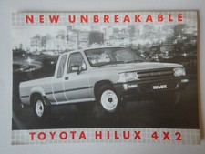 TOYOTA HILUX 4X2 orig 1989 Australian Mkt Sales Brochure - Std Double Xtra Cab