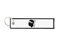 Keychain key ring tags fabric motorcycles car biker cute flag corse corsica
