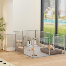 Spacious Dog Playpen w/ Fertility Pad Safe Pet Fence Heavy Duty Whelping Box XXL